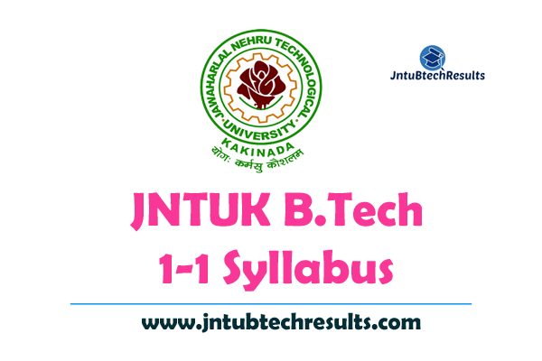 JNTUK B.Tech R20, R19, R16, R13 Syllabus 1-1 PDF Download ...