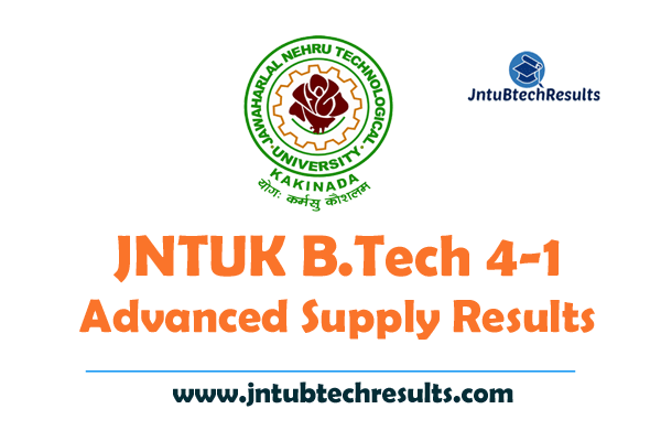 JNTUK B.Tech 4 1 Advanced Supply Results R19 R16 R13 March 2023