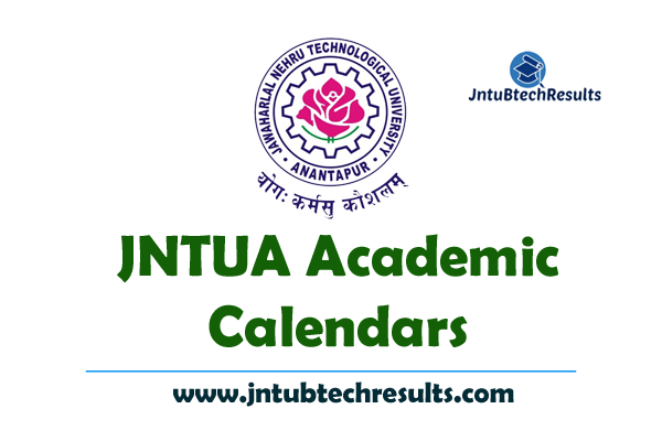 JNTUA Academic Calendars 2023 R21, R20, R19, R15, R13