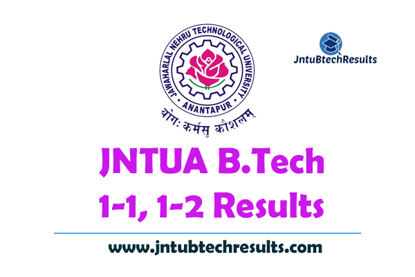 JNTUA B.Tech 1 1 1 2 Sem 1st year Results 2023 R20 R19 R15 R13