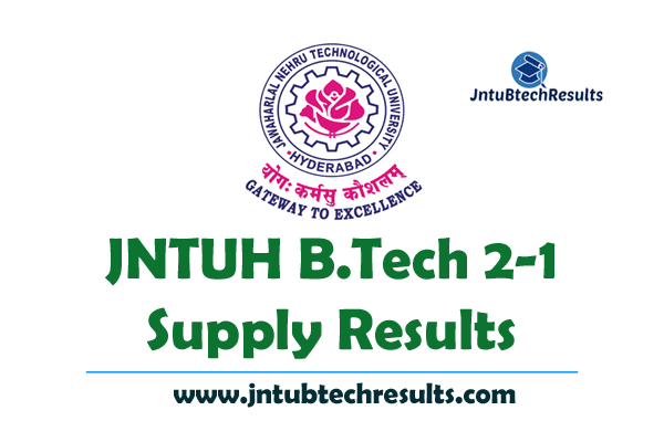 JNTUH B.Tech 2 1 Supply Results 2023 R18 R16 R15 R13 April