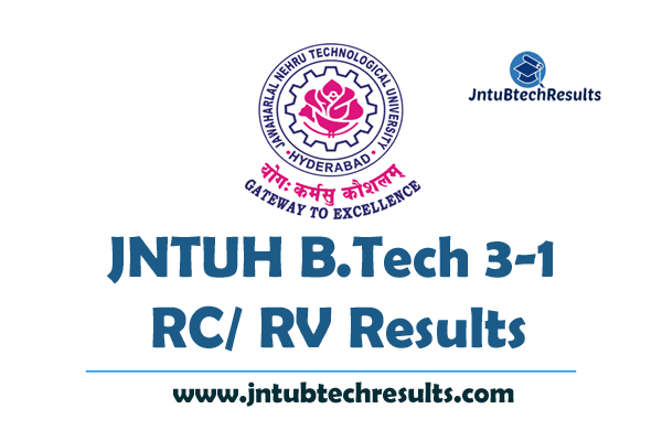 JNTUH B.Tech 3-1 Sem RC/ RV Results R18,R16,R15,R13 2023