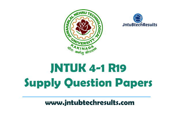 JNTUK B.Tech 4 1 R19 Supply Question Papers 2023 Pdf Download