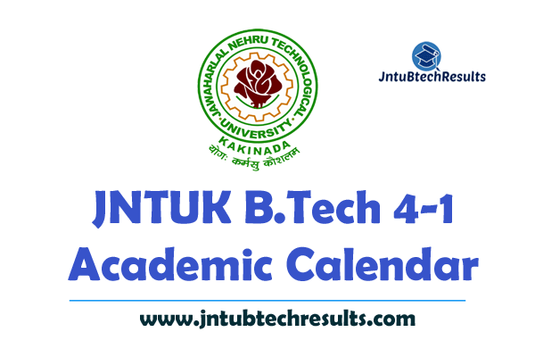 JNTUK B.Tech 4 1 Sem Academic Calendar For A.Y 2022 23