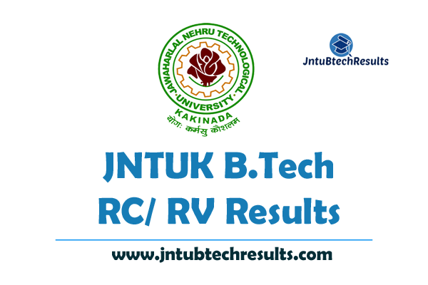 JNTUK B.Tech RC RV Results 2023 JNTU Kakinada Revaluation Result