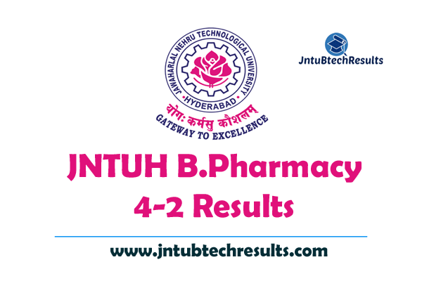 JNTUH B.Pharmacy 4 2 Results July 2023 For R17 R16 R15 R13