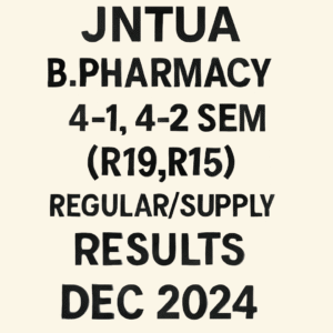 JNTUA B.Pharmacy 4-1