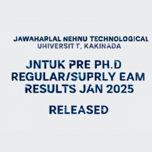 JNTUK Pre Ph.D Regular/Supply